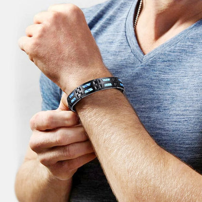 Blue Carbon TitanBracelet- for Blood Pressure