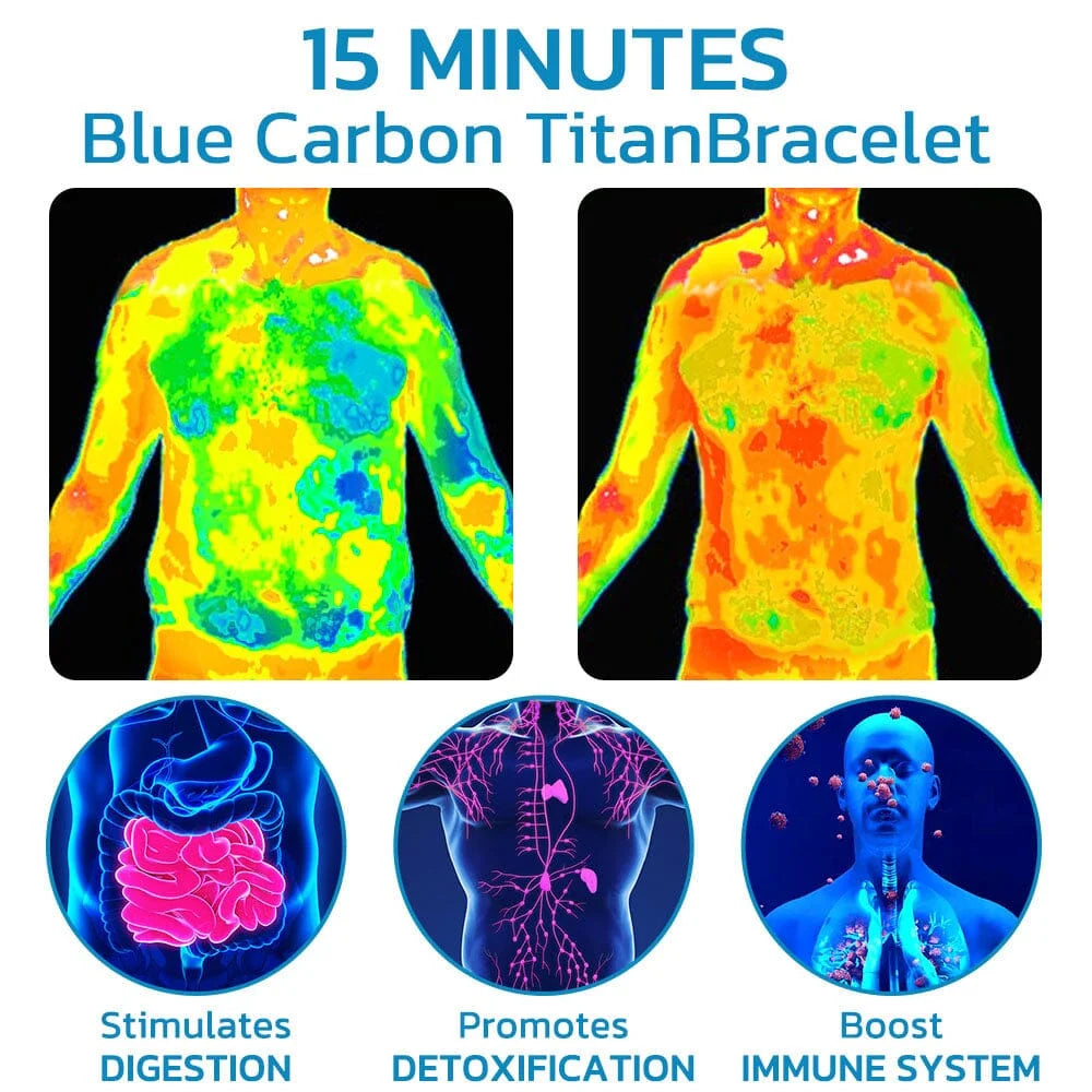 Blue Carbon TitanBracelet- for Blood Pressure