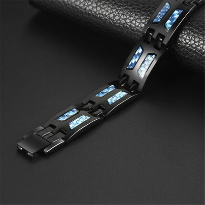 Blue Carbon TitanBracelet- for Blood Pressure