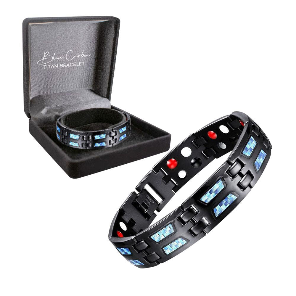 Blue Carbon TitanBracelet- for Blood Pressure