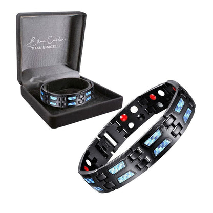 Blue Carbon TitanBracelet- for Blood Pressure