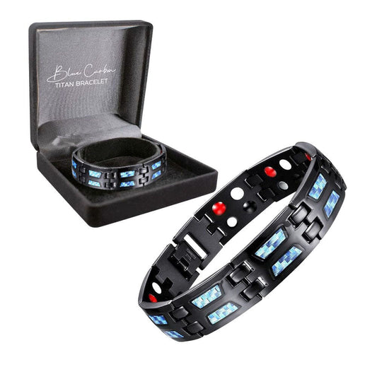 Blue Carbon TitanBracelet- for Blood Pressure