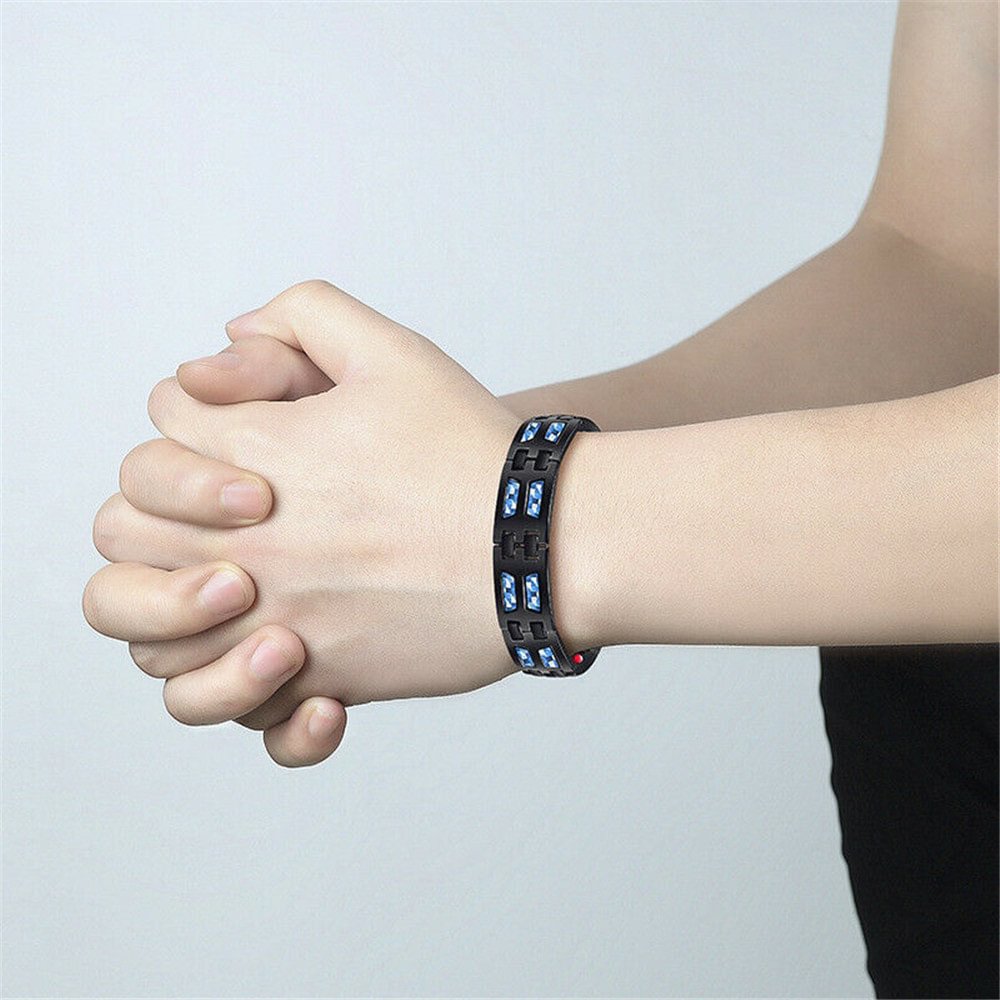 Blue Carbon TitanBracelet- for Blood Pressure